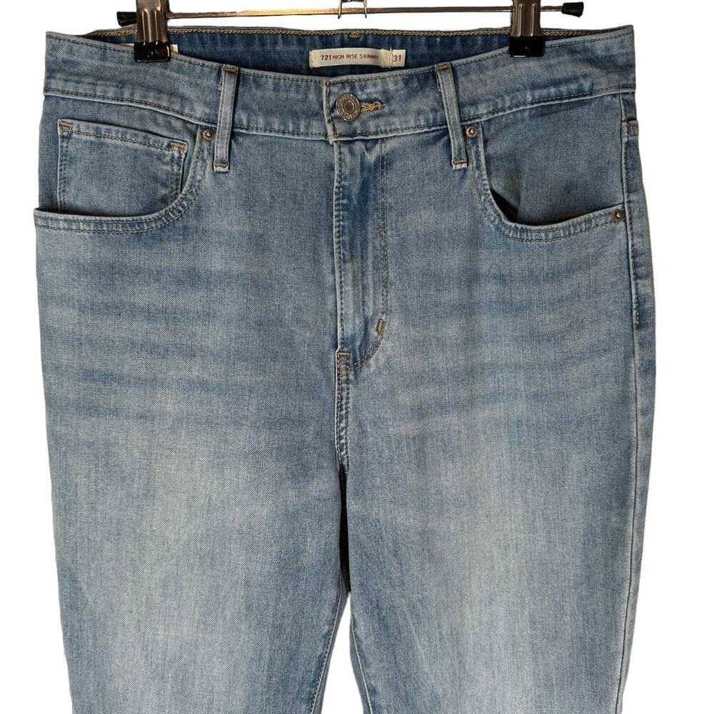 Levi's Premium 721 High Rise Skinny Quick Draw Celana Wanita Light Wash 31‎ - Picture 6 of 14
